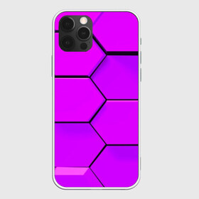 Чехол для iPhone 12 Pro Max с принтом Неоновые соты в Белгороде, Силикон |  | abstraction | geometry | hexagon | techno | абстракция | броня | геометрия | краски | неон | неоновый | сетка | соты | стальная броня | текстура | шестигранники