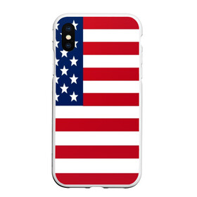 Чехол для iPhone XS Max матовый с принтом USA в Белгороде, Силикон | Область печати: задняя сторона чехла, без боковых панелей | Тематика изображения на принте: usa | абстракция | америка | американский | герб | звезды | краска | символика сша | страны | сша | флаг | штаты