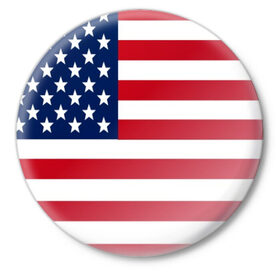Значок с принтом USA в Белгороде,  металл | круглая форма, металлическая застежка в виде булавки | usa | абстракция | америка | американский | герб | звезды | краска | символика сша | страны | сша | флаг | штаты