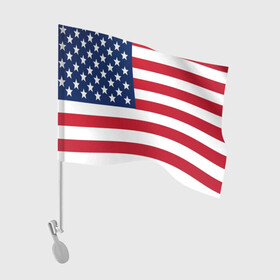 Флаг для автомобиля с принтом USA в Белгороде, 100% полиэстер | Размер: 30*21 см | usa | абстракция | америка | американский | герб | звезды | краска | символика сша | страны | сша | флаг | штаты