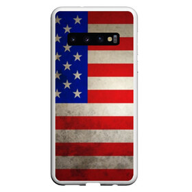 Чехол для Samsung Galaxy S10 с принтом Американский флаг в Белгороде, Силикон | Область печати: задняя сторона чехла, без боковых панелей | Тематика изображения на принте: usa | абстракция | америка | американский | герб | звезды | краска | символика сша | страны | сша | флаг | штаты