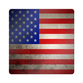 Магнит виниловый Квадрат с принтом Американский флаг в Белгороде, полимерный материал с магнитным слоем | размер 9*9 см, закругленные углы | Тематика изображения на принте: usa | абстракция | америка | американский | герб | звезды | краска | символика сша | страны | сша | флаг | штаты
