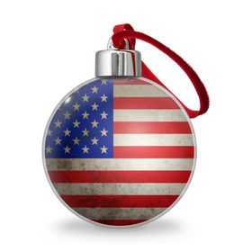Ёлочный шар с принтом Американский флаг в Белгороде, Пластик | Диаметр: 77 мм | Тематика изображения на принте: usa | абстракция | америка | американский | герб | звезды | краска | символика сша | страны | сша | флаг | штаты