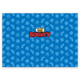 Поздравительная открытка с принтом Bounty BS в Белгороде, 100% бумага | плотность бумаги 280 г/м2, матовая, на обратной стороне линовка и место для марки
 | brawl stars | jessie | leon | spike | бравл старс | джесси | леон | спайк