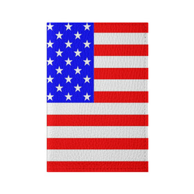 Обложка для паспорта матовая кожа с принтом АМЕРИКАНСКИЙ ФЛАГ в Белгороде, натуральная матовая кожа | размер 19,3 х 13,7 см; прозрачные пластиковые крепления | usa | абстракция | америка | американский | герб | звезды | краска | символика сша | страны | сша | флаг | штаты