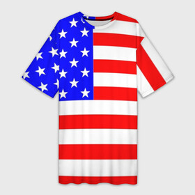 Платье-футболка 3D с принтом АМЕРИКАНСКИЙ ФЛАГ в Белгороде,  |  | usa | абстракция | америка | американский | герб | звезды | краска | символика сша | страны | сша | флаг | штаты