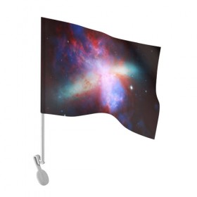 Флаг для автомобиля с принтом Краски космоса в Белгороде, 100% полиэстер | Размер: 30*21 см | 