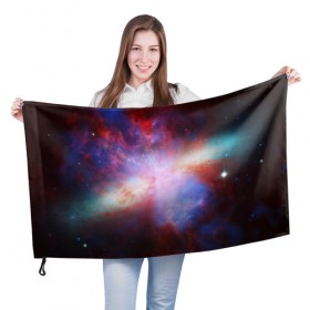 Флаг 3D с принтом Краски космоса в Белгороде, 100% полиэстер | плотность ткани — 95 г/м2, размер — 67 х 109 см. Принт наносится с одной стороны | 