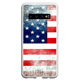 Чехол для Samsung Galaxy S10 с принтом Америка Флаг в Белгороде, Силикон | Область печати: задняя сторона чехла, без боковых панелей | Тематика изображения на принте: usa | абстракция | америка | американский | герб | звезды | краска | символика сша | страны | сша | флаг | штаты
