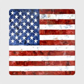 Магнит виниловый Квадрат с принтом США ФЛАГ в Белгороде, полимерный материал с магнитным слоем | размер 9*9 см, закругленные углы | Тематика изображения на принте: usa | абстракция | америка | американский | герб | звезды | краска | символика сша | страны | сша | флаг | штаты