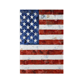 Обложка для паспорта матовая кожа с принтом США ФЛАГ в Белгороде, натуральная матовая кожа | размер 19,3 х 13,7 см; прозрачные пластиковые крепления | Тематика изображения на принте: usa | абстракция | америка | американский | герб | звезды | краска | символика сша | страны | сша | флаг | штаты