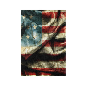 Обложка для паспорта матовая кожа с принтом USA 3D в Белгороде, натуральная матовая кожа | размер 19,3 х 13,7 см; прозрачные пластиковые крепления | usa | абстракция | америка | американский | герб | звезды | краска | символика сша | страны | сша | флаг | штаты