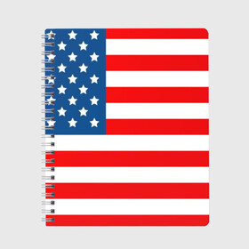 Тетрадь с принтом Соединенные Штаты Америки в Белгороде, 100% бумага | 48 листов, плотность листов — 60 г/м2, плотность картонной обложки — 250 г/м2. Листы скреплены сбоку удобной пружинной спиралью. Уголки страниц и обложки скругленные. Цвет линий — светло-серый
 | usa | абстракция | америка | американский | герб | звезды | краска | символика сша | страны | сша | флаг | штаты