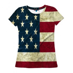 Женская футболка 3D с принтом usa collection 2019 в Белгороде, 100% полиэфир ( синтетическое хлопкоподобное полотно) | прямой крой, круглый вырез горловины, длина до линии бедер | usa | абстракция | америка | американский | герб | звезды | краска | символика сша | страны | сша | флаг | штаты