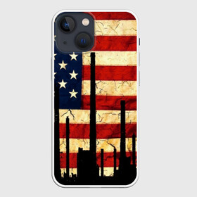 Чехол для iPhone 13 mini с принтом USA URBAN в Белгороде,  |  | usa | абстракция | америка | американский | герб | звезды | краска | символика сша | страны | сша | флаг | штаты