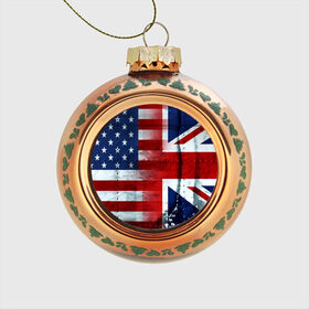 Стеклянный ёлочный шар с принтом Англия&Америка в Белгороде, Стекло | Диаметр: 80 мм | Тематика изображения на принте: usa | абстракция | америка | американский | герб | звезды | краска | символика сша | страны | сша | флаг | штаты