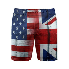 Мужские шорты спортивные с принтом Англия&Америка в Белгороде,  |  | Тематика изображения на принте: usa | абстракция | америка | американский | герб | звезды | краска | символика сша | страны | сша | флаг | штаты