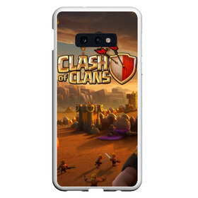 Чехол для Samsung S10E с принтом Clash of Clans в Белгороде, Силикон | Область печати: задняя сторона чехла, без боковых панелей | base | clan wars | coc | hall | hog rider | royale | town | trap | база | гоблин | золото | клеш оф кленс | кок | крепость | кристаллы | трофей | эликсир