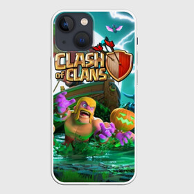 Чехол для iPhone 13 mini с принтом Clash of Clans в Белгороде,  |  | base | clan wars | coc | hall | hog rider | royale | town | trap | база | гоблин | золото | клеш оф кленс | кок | крепость | кристаллы | трофей | эликсир