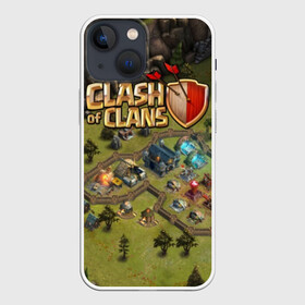 Чехол для iPhone 13 mini с принтом Clash of Clans в Белгороде,  |  | base | clan wars | coc | hall | hog rider | royale | town | trap | база | гоблин | золото | клеш оф кленс | кок | крепость | кристаллы | трофей | эликсир