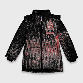 Зимняя куртка для девочек 3D с принтом Звездный путь в Белгороде, ткань верха — 100% полиэстер; подклад — 100% полиэстер, утеплитель — 100% полиэстер. | длина ниже бедра, удлиненная спинка, воротник стойка и отстегивающийся капюшон. Есть боковые карманы с листочкой на кнопках, утяжки по низу изделия и внутренний карман на молнии. 

Предусмотрены светоотражающий принт на спинке, радужный светоотражающий элемент на пуллере молнии и на резинке для утяжки. | captain | chekov | chris | discovery | enterprise | khan | kirk | ncc | pine | spock | star | trek | джеймс | дискавери | капитан | кирк | спок | стартрек