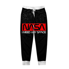 Мужские брюки 3D с принтом NASA (НА СПИНЕ) в Белгороде, 100% полиэстер | манжеты по низу, эластичный пояс регулируется шнурком, по бокам два кармана без застежек, внутренняя часть кармана из мелкой сетки | galaxy | nasa | space | space company | star | астрономия | галактика | звезды | космическая компания | космос | наса