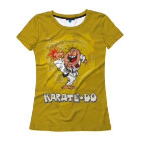 Женская футболка 3D с принтом Каратэ в Белгороде, 100% полиэфир ( синтетическое хлопкоподобное полотно) | прямой крой, круглый вырез горловины, длина до линии бедер | каратэ