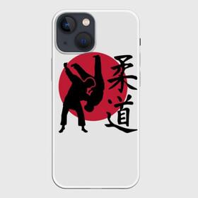 Чехол для iPhone 13 mini с принтом Дзюдо в Белгороде,  |  | eastern | emblem | hieroglyph | japanese | judo | martial arts | red | sign | silhouette | sport | stencil | sun | symbol | wrestlers | wrestling | борцы | борьба | восточная | дзюдо | единоборства | знак | иероглиф | красное | силуэт | символ | солнце | 