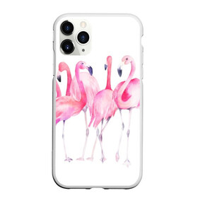 Чехол для iPhone 11 Pro Max матовый с принтом Фламинго в Белгороде, Силикон |  | art | birds | flamingo | flock | illustration | pink | summer | watercolor | акварель | иллюстрация | искусство | лето | птицы | розовый | стая | фламинго