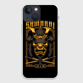 Чехол для iPhone 13 mini с принтом Samurai в Белгороде,  |  | angry | cold | emblem | fashion | font | helmet | insc | japan | japanese | mask | rope | samurai | sign | style | symbol | warrior | weapon | агрессивный | веревка | воин | злой | знак | иероглифы | маска | мечи | мода | надпись | оружие | рога | самурай