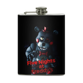 Фляга с принтом Five Nights At Freddys в Белгороде, металлический корпус | емкость 0,22 л, размер 125 х 94 мм. Виниловая наклейка запечатывается полностью | five nights at freddys | foxy | аниматроники | игра | компьютерная игра | робот | фокси | фредди | фреди | чика