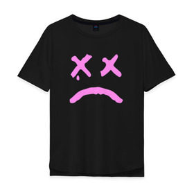 Мужская футболка хлопок Oversize с принтом LIL PEEP в Белгороде, 100% хлопок | свободный крой, круглый ворот, “спинка” длиннее передней части | lil peep | lil prince | logo | music | pink | rap | зарубежная музыка | зарубежные | лил пип | лого | маленький принц | музыка | реп | розовый