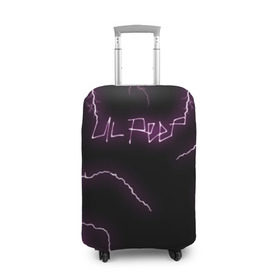 Чехол для чемодана 3D с принтом LIL PEEP в Белгороде, 86% полиэфир, 14% спандекс | двустороннее нанесение принта, прорези для ручек и колес | lil peep | lil prince | logo | music | pink | rap | thunder | зарубежная музыка | зарубежные | лил пип | лого | маленький принц | молнии | музыка | реп | розовый