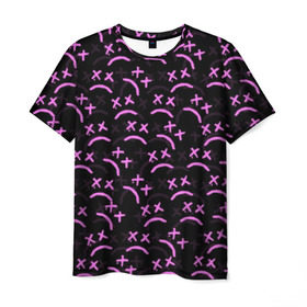 Мужская футболка 3D с принтом LIL PEEP в Белгороде, 100% полиэфир | прямой крой, круглый вырез горловины, длина до линии бедер | lil peep | lil prince | logo | music | pink | rap | зарубежная музыка | зарубежные | лил пип | лого | маленький принц | музыка | реп | розовый