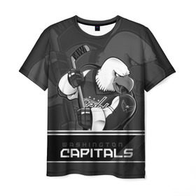 Мужская футболка 3D с принтом Washington Capitals в Белгороде, 100% полиэфир | прямой крой, круглый вырез горловины, длина до линии бедер | Тематика изображения на принте: capitals | hokkey | nhl | ovechkin | washington | александр | вашингтон | кэпиталз | кэпиталс | овечкин | хоккеист | хоккей
