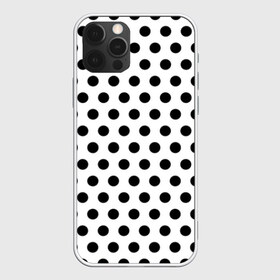 Чехол для iPhone 12 Pro Max с принтом Черный горошек в Белгороде, Силикон |  | белый | горошек | круги | кружки | текстура | черный горох | черный горошек | шарики
