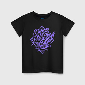 Детская футболка хлопок с принтом Deep Purple в Белгороде, 100% хлопок | круглый вырез горловины, полуприлегающий силуэт, длина до линии бедер | deep purple | группы | дип пёрпл | жэви метал | метал | музыка | рок | хард рок