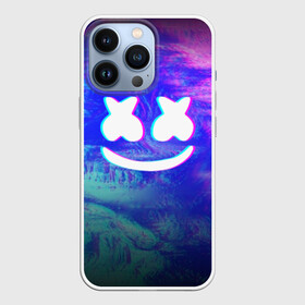 Чехол для iPhone 13 Pro с принтом MARSHMELLO GLITCH в Белгороде,  |  | dj | glitch | marshmello | usa | америка | глитч | клубная музыка | маршмелло | музыка | музыкант