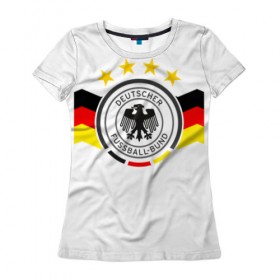 Женская футболка 3D с принтом Сборная Германии в Белгороде, 100% полиэфир ( синтетическое хлопкоподобное полотно) | прямой крой, круглый вырез горловины, длина до линии бедер | deutsche | deutschland | die mannschaft | germany | германия | немецкая сборная | сборная | сборная гемании по футболу | сборная германии | форма | футбол