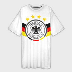 Платье-футболка 3D с принтом Сборная Германии в Белгороде,  |  | deutsche | deutschland | die mannschaft | germany | германия | немецкая сборная | сборная | сборная гемании по футболу | сборная германии | форма | футбол