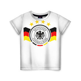 Детская футболка 3D с принтом Сборная Германии в Белгороде, 100% гипоаллергенный полиэфир | прямой крой, круглый вырез горловины, длина до линии бедер, чуть спущенное плечо, ткань немного тянется | deutsche | deutschland | die mannschaft | germany | германия | немецкая сборная | сборная | сборная гемании по футболу | сборная германии | форма | футбол