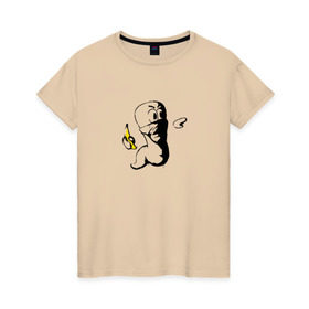 Женская футболка хлопок с принтом Worms в Белгороде, 100% хлопок | прямой крой, круглый вырез горловины, длина до линии бедер, слегка спущенное плечо | dos | банан | бэнкси | война | граната | граффити | игра | ретро | червяк | червячки | червячок
