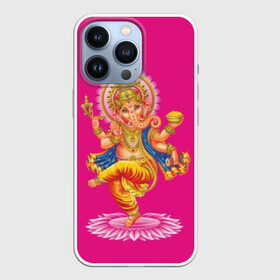 Чехол для iPhone 13 Pro с принтом Ганеша в Белгороде,  |  | character | deity | elephant | four | ganesh | god | gold | hands | head | hinduism | jewel | jewels | lord | ornament | pattern | well being | wisdom | благополучие | бог | божество | владыка | ганеша | голова | драгоценности | золото | индуизм | мудрост