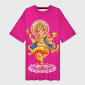 Платье-футболка 3D с принтом Ганеша в Белгороде,  |  | character | deity | elephant | four | ganesh | god | gold | hands | head | hinduism | jewel | jewels | lord | ornament | pattern | well being | wisdom | благополучие | бог | божество | владыка | ганеша | голова | драгоценности | золото | индуизм | мудрост