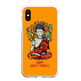 Чехол для iPhone XS Max матовый с принтом Happy Buddha Purnima в Белгороде, Силикон | Область печати: задняя сторона чехла, без боковых панелей | Тематика изображения на принте: buddha | golden | happy | indian | kesa | lotus | monk | orange | ornament | pattern | pose | religion | shakyamuni | spiritual | te | будда | буддизм | духовный | золотой | индийский | кашая | кэса | лотос | оранжевый | орнамент | основатель | по