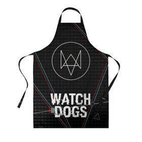 Фартук 3D с принтом WATCH DOGS в Белгороде, 100% полиэстер | общий размер — 65 х 85 см, ширина нагрудника — 26 см, горловина — 53 см, длина завязок — 54 см, общий обхват в поясе — 173 см. Принт на завязках и на горловине наносится с двух сторон, на основной части фартука — только с внешней стороны | action | ct os | ded sec | fox | gamer | glitch | hacker | player | watch dogs | watch dogs 2 | глитч | знак лиса | игра | компьютерная игра | хакер