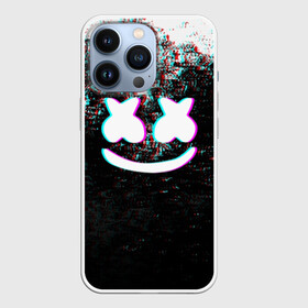 Чехол для iPhone 13 Pro с принтом MARSHMELLO GLITCH   МАРШМЕЛЛО НЕОН в Белгороде,  |  | dj | glitch | marshmello | usa | америка | глитч | клубная музыка | маршмелло | музыка | музыкант