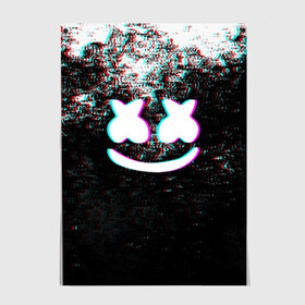 Постер с принтом MARSHMELLO GLITCH в Белгороде, 100% бумага
 | бумага, плотность 150 мг. Матовая, но за счет высокого коэффициента гладкости имеет небольшой блеск и дает на свету блики, но в отличии от глянцевой бумаги не покрыта лаком | dj | glitch | marshmello | usa | америка | глитч | клубная музыка | маршмелло | музыка | музыкант