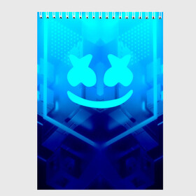 Скетчбук с принтом MARSHMELLO NEON в Белгороде, 100% бумага
 | 48 листов, плотность листов — 100 г/м2, плотность картонной обложки — 250 г/м2. Листы скреплены сверху удобной пружинной спиралью | dj | glitch | marshmello | neon | techno | usa | абстракция | америка | глитч | клубная музыка | маршмелло | музыка | музыкант | неон | техно