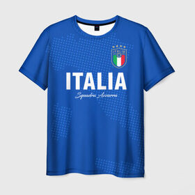 Мужская футболка 3D с принтом Сборная Италии в Белгороде, 100% полиэфир | прямой крой, круглый вырез горловины, длина до линии бедер | italia | italy | squadra azzurra | италия | сборная италии | сборная италии по футболу | форма | футбольные сборные | чемпионат европы | чемпионат мира